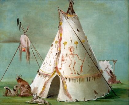 Crow Lodge Of Twenty-Five Buffalo Skins