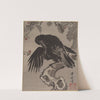 Crow on a Branch (ca. 1887) by Kawanabe Kyōsai