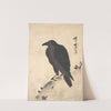 Crow Resting on Wood Trunk by Kawanabe Kyōsai