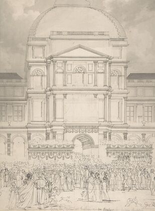 Crowd in Front of the Tuileries Palace During the Wedding of Napoleon to Marie-Louise of Austria