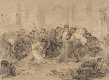 Crowd Leaving a Theatre — size preview