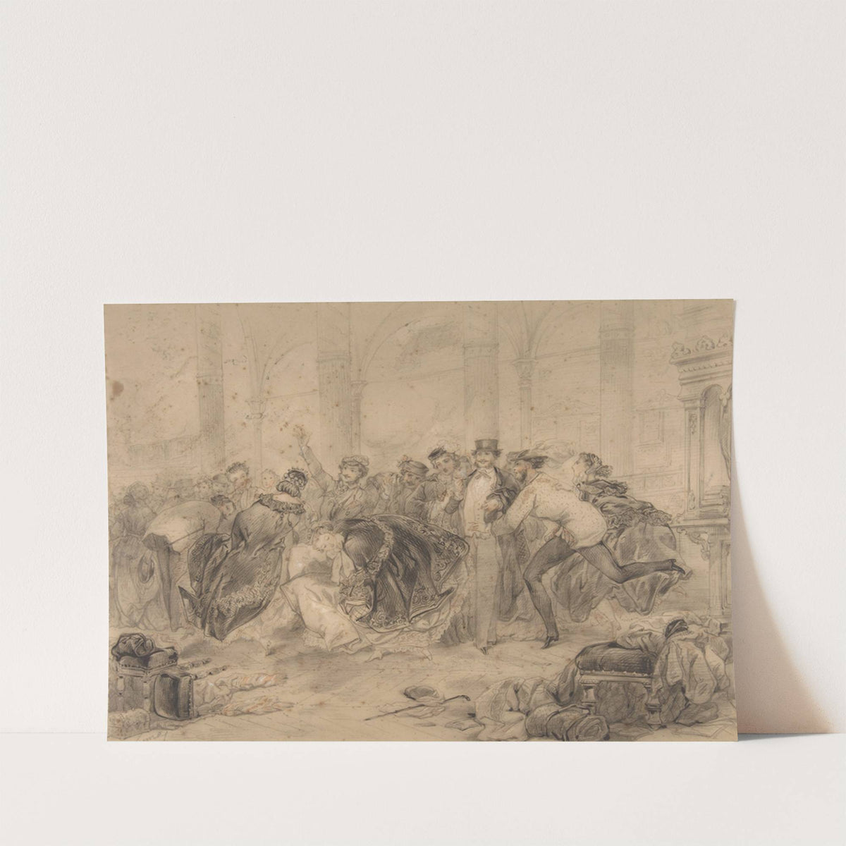 Crowd Leaving a Theatre by Pierre-Numa Bassaget