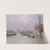 Crue de la Seine, aux abords du canal Saint-Martin, en novembre 1896 by Gustave-Édouard Le Sénéchal de Kerdréoret