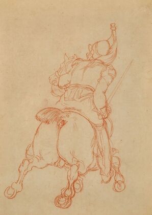 Cuirassier à cheval chargeant