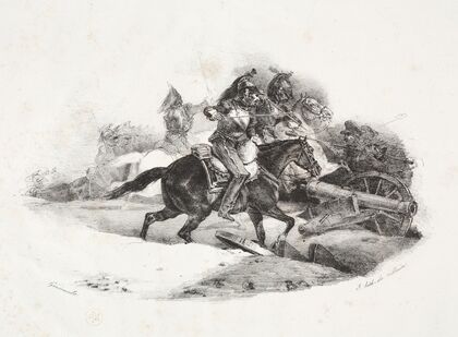 Cuirassiers Charging an Artillery Battery (1823)