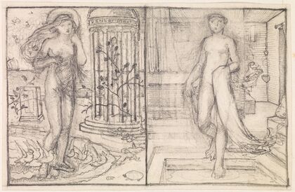 Cupid and Psyche – Two Studies of Venus on the Margin of the Sea and Psyche at the Bath