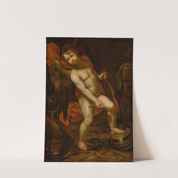 Cupid breaking his bow by Jean Ducamps