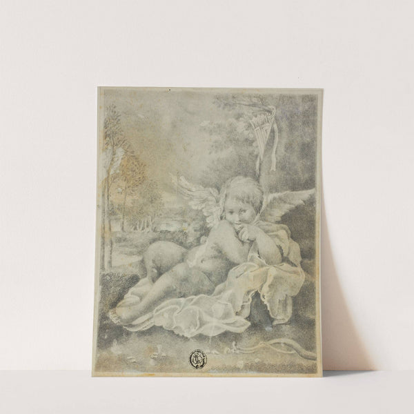 Cupid in a Landscape by After Bartolommeo Schedoni