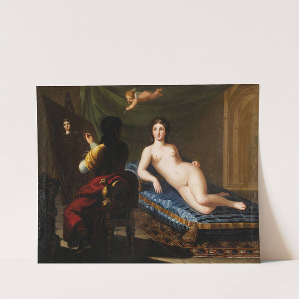 Cupid Takes Aim; The Besotted Painter (c. 1880) by European School