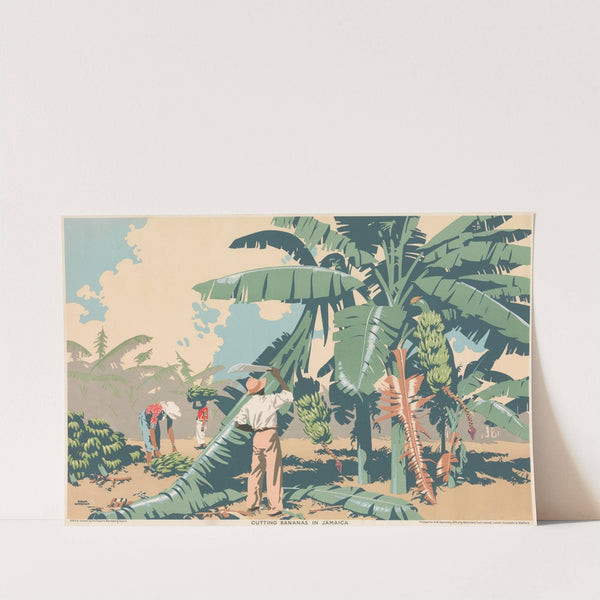 Cutting Bananas In Jamaica (1930) by Frank Newbould