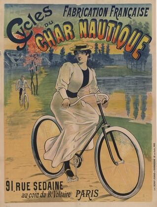 Cycles du Char nautique, fabrication française. 91, rue sedaine au coin du Bd Voltaire (1900)