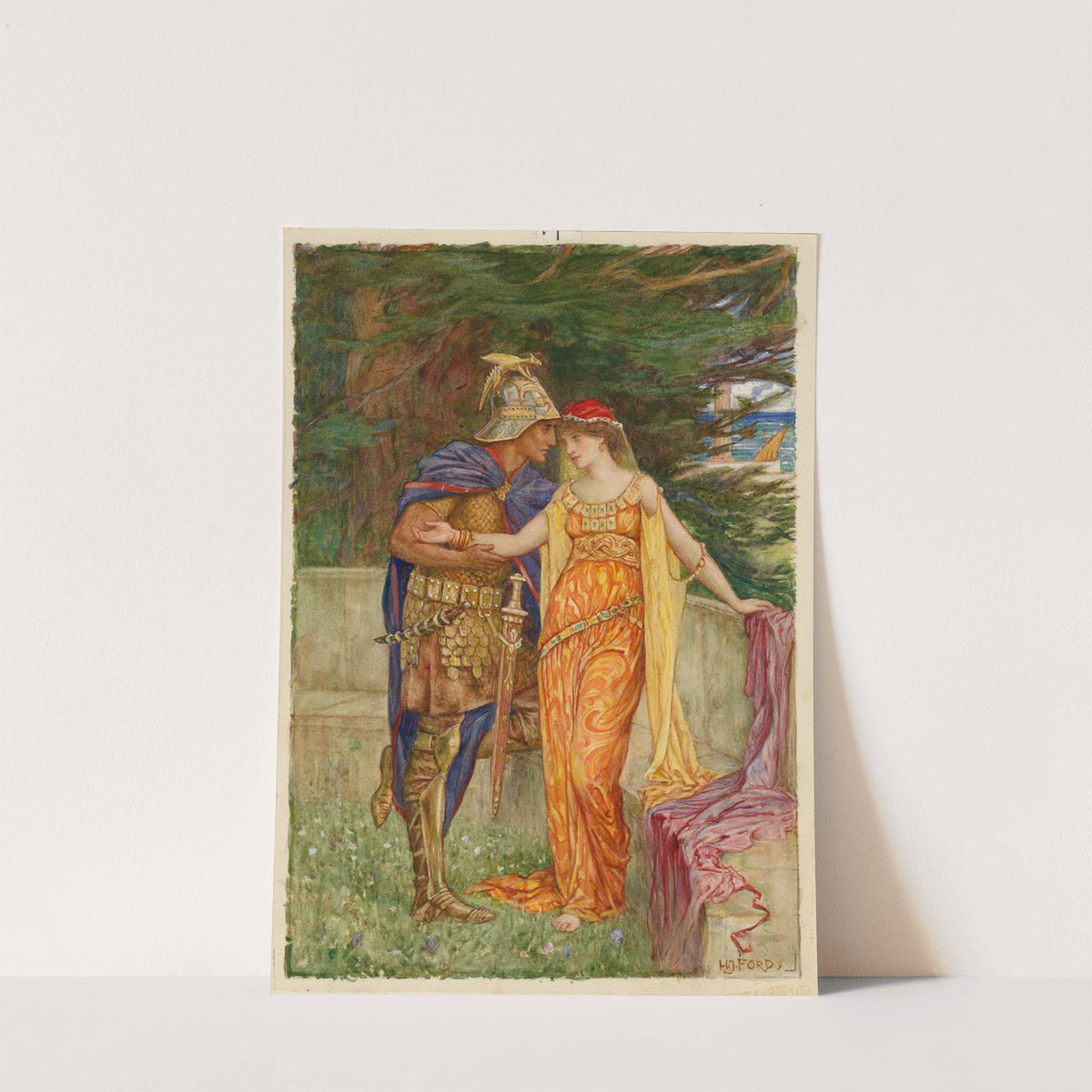 Cymbeline, Posthumus and Imogen (1886-1899) by Henry Justice Ford