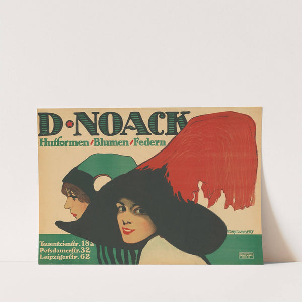 D. Noack Hutformen Blumen Federn (1911) by Ernst Lübbert