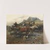 Dahinjagende Fuhrwerke (Heimkehr vom Markt) (Ca. 1905) by Jozef Brandt