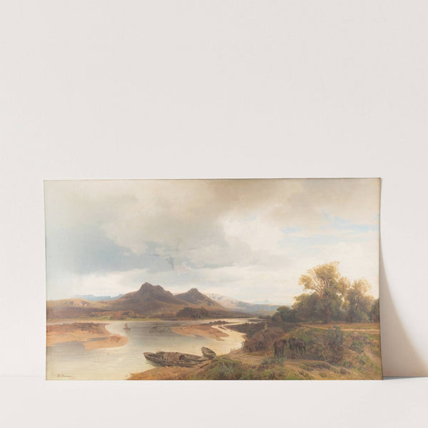 Daily chores by the river Tagliamento in Northern Italy (1863) by Julius Rollmann