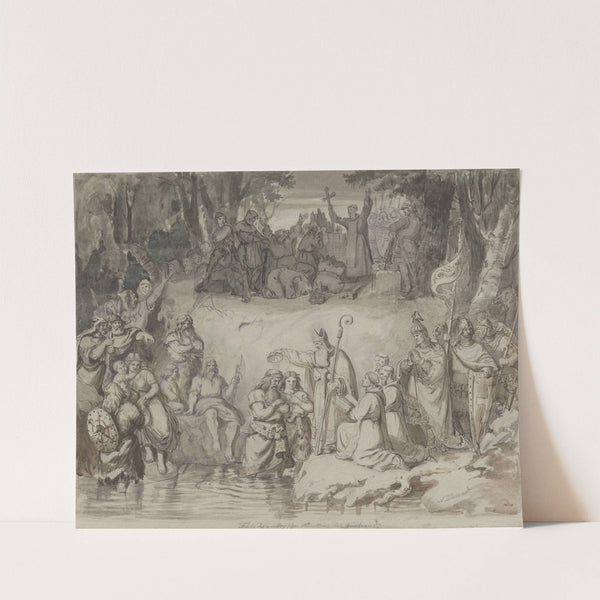 Dale Gudbrands dåp by Adolph Tidemand