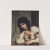 Dame An Der Brüstung Mit Rose (C.1900) by Julius Schrader