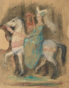 Dame Du Moyen Age À Cheval