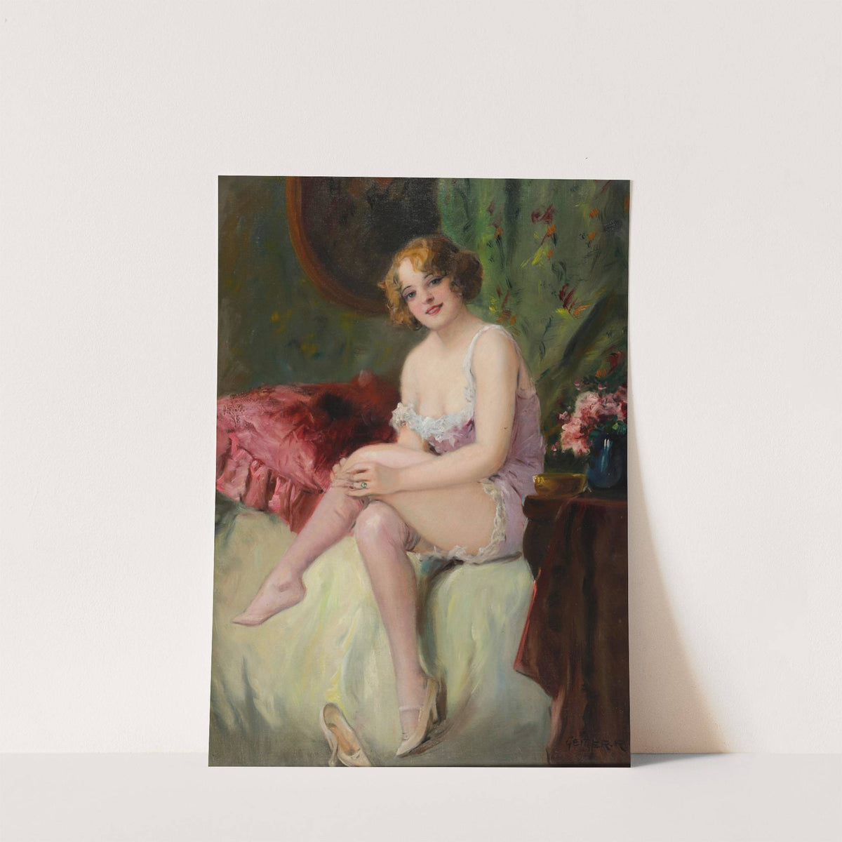 Dame im Boudoir by Richard Geiger