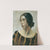 Dame in gestreiftem Kleid by Ernestine von Hüttenbrenner