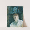 Dame mit blauem Hut by Ernestine von Hüttenbrenner