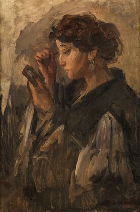 Dame mit Handspiegel (1915)