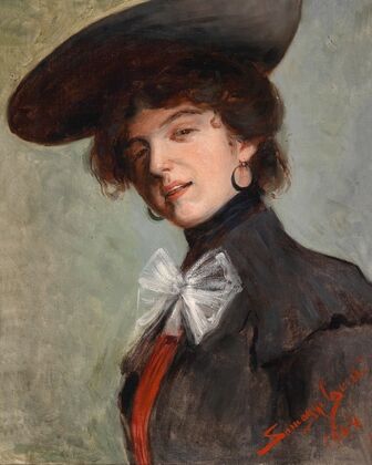 Dame mit Hut