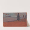 Dampfer vom Strand aus gesehen (1907) by Egon Schiele