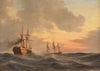 Dampfsegler und Dreimaster auf bewegter See