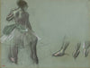 Dancer Seen from Behind and Three Studies of Feet