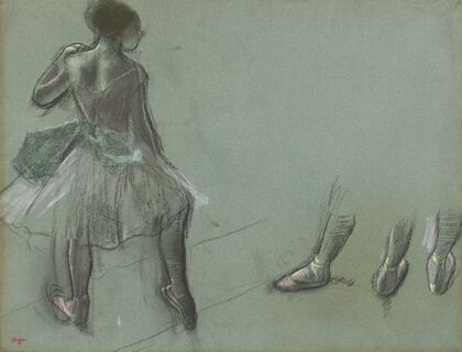 Dancer Seen from Behind and Three Studies of Feet