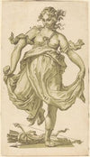 Dancing Nymph with Bow and Arrows