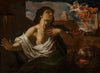 Daniel in the Lion’s Den with an angel bearing the prophet Habakkuk (circa 1690-1710)