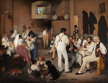 Danish Artists At The Osteria La Gensola In Rome