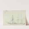 Danish Frigate. 1861. Newport News. Zeeland by Alfred Rudolph Waud
