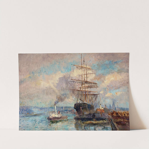Dans le port de Rouen (1892-1894) by Albert Lebourg