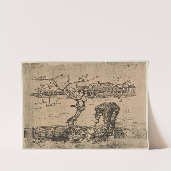 Dans le verger – Le bêcheur (1883) by Vincent van Gogh