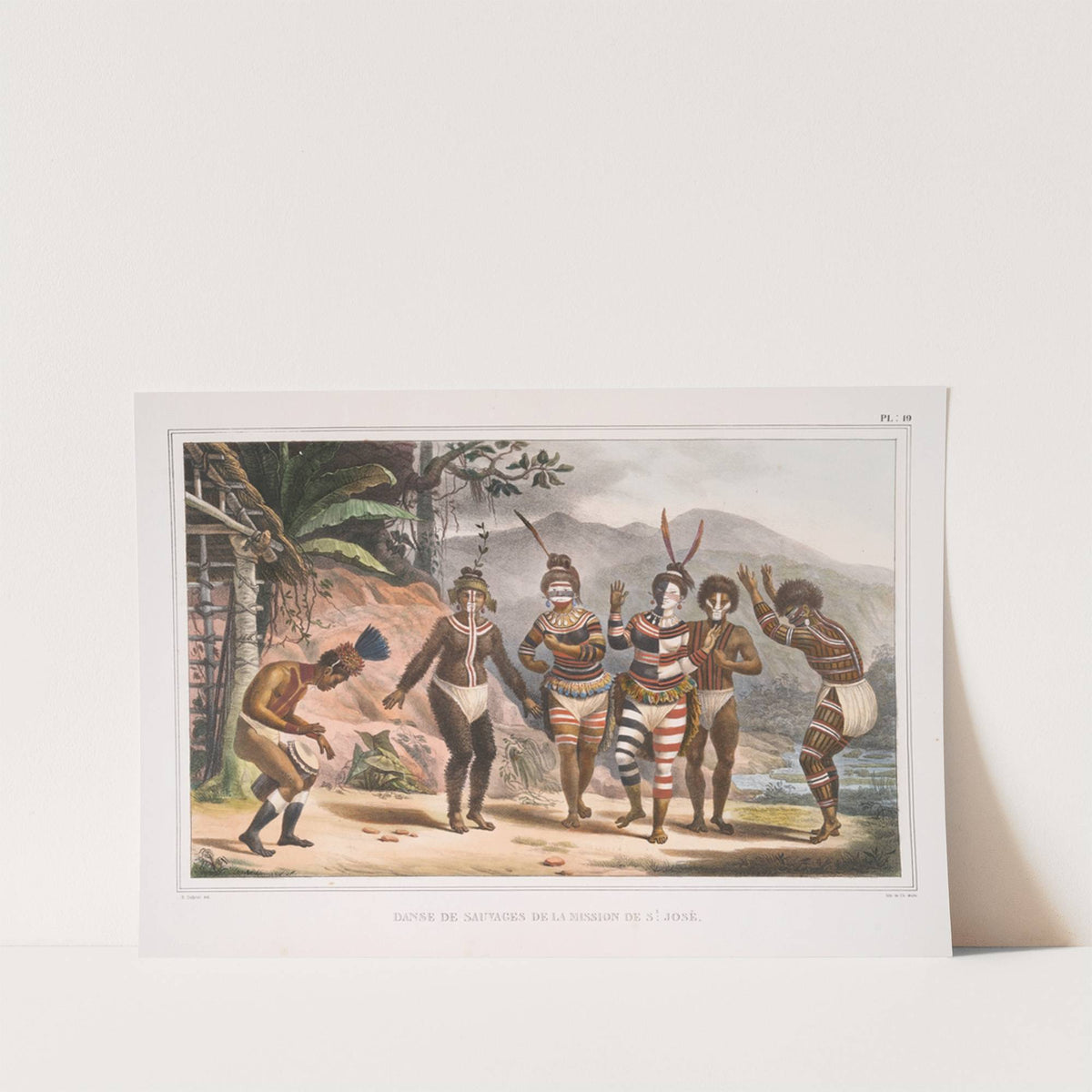Danse de sauvages de la mission de St. José (1834 - 1839) by Jean Baptiste Debret