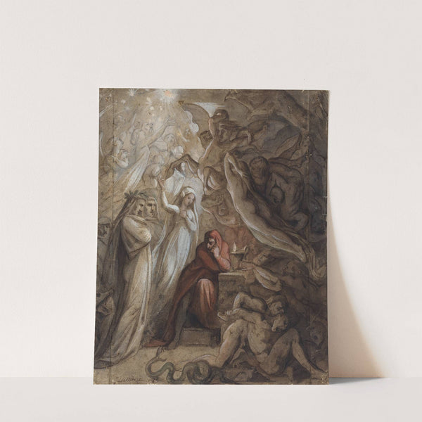 Dante Meditating on the &#039;Divine Comedy&#039; by Jean-Jacques Feuchère