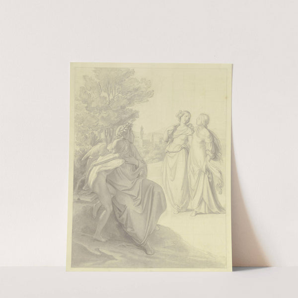 Dante meets Beatrice by Gustav Heinrich Naecke