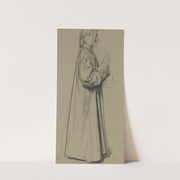 Dante stehend mit Lorbeerkranz by Fritz Boehle