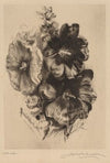 Dark Single Hollyhocks (1890)