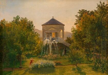 Das Gartenhaus beim Landhaus von Johann Baptist Weis in Speising
