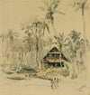 Das Haus des Missionars auf der Insel Puinipet (Ponape), Caroline Islands (1858)