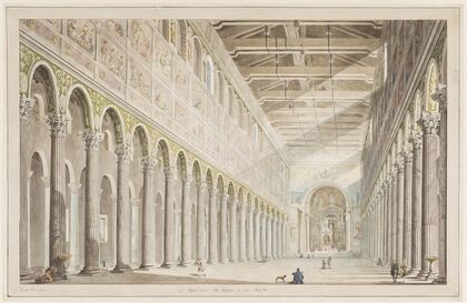 Das Innere der Basilika S. Paolo fuori le Mura in Rom