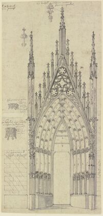 Das nördliche Seitenportal der Westfassade des Straßburger Münsters