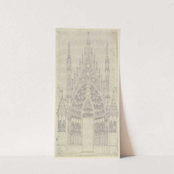 Das nördliche Seitenportal der Westfassade des Straßburger Münsters. by Johann Jakob Arhardt