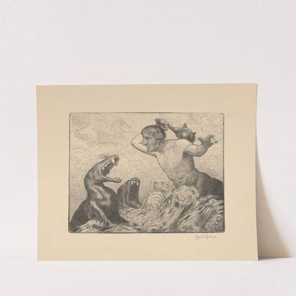 Das Seeungeheuer (The Sea-monster) (1915) by Hans Thoma