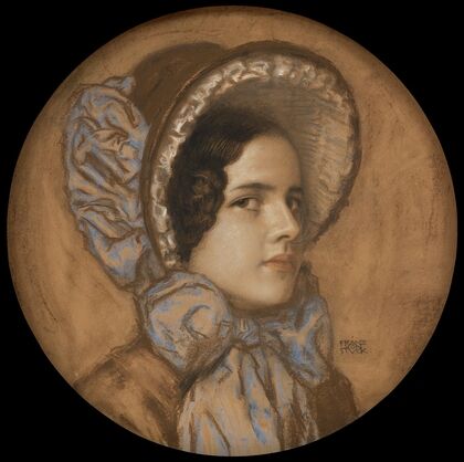 Daughter Mary with a frilly hat (1908)