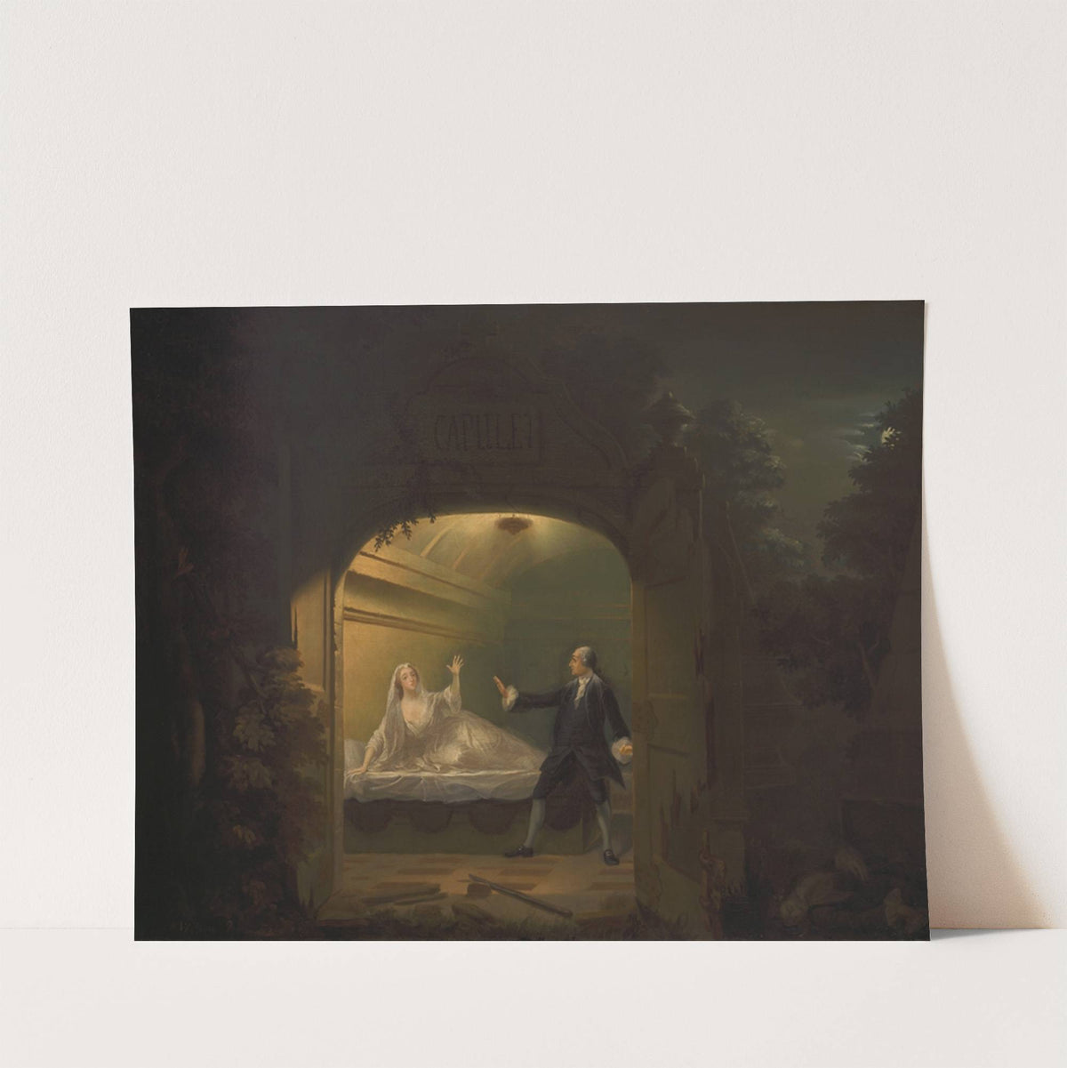 David Garrick and George Anne Bellamy in 'Romeo and Juliet', Act V, Scene III by Benjamin Wilson